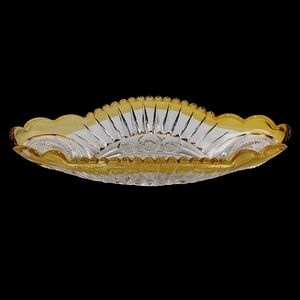 DONATED TO VETS. Oval Shaped Depression Glass Bowl